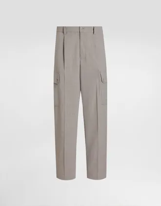 Dolce & Gabbana Wool Canvas Trousers - Man Pants And Shorts Beige 44
