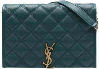 Saint Laurent Pre-owned Becky Shoulder Bag - Dames - Vintage Schoudertas - Groen - ONE Size - Leer - Vintage