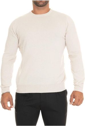 Gran Sasso Wol Kasjmier Viscose Pullover - Heren - Ronde hals truien - Beige - M - Wol - Truien & Vesten