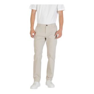 HUGO BOSS Broeken, Heren, Beige, W35 L32, Polyester, Veelzijdige Herenbroek