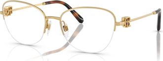 Ralph Lauren 56mm Butterfly optical glasses in Gold at Nordstrom