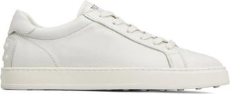 Tod's Witte Leren Sneakers met Stud Detail - Heren - Sneakers - Wit - 41 EU - Schoenen
