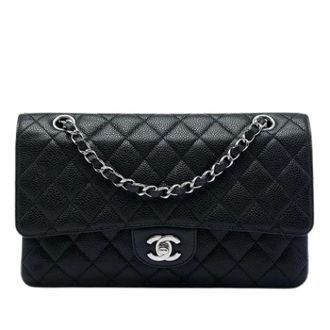 Chanel Pre-owned Vintage Double Flap Schoudertas - Dames - Pre-owned - Zwart - Maat: ONE Size Leer