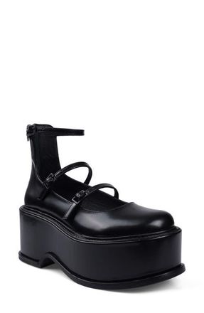Artisan by Zigi Loila Water Resistant Platform Mary Jane in Blklt at Nordstrom, Size 7