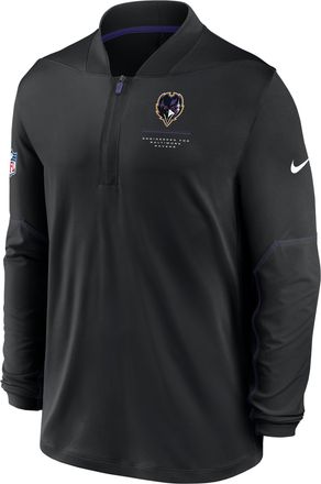Nike Baltimore Ravens Sideline Nike Mens Dri-FIT NFL 1/2-Zip Top in Black | 03BA049Y8G-EKU