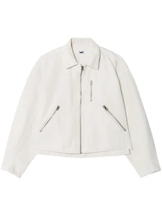 Re/Done oversized denim jacket - women - Cotton - L - White
