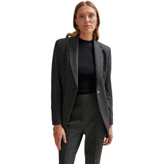HUGO BOSS Womens Regular Fit Blazer Jacket in Open Misc - Multicolour - Size 4 UK