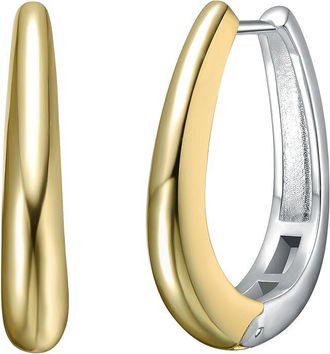 Rachel Glauber Plated Hoop Earrings