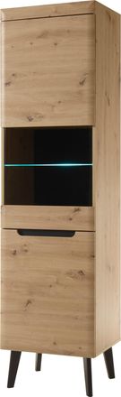 Inosign Vitrine »Torge, Hochschrank, Glasvitrine, Standvitrine, Vitrinenschrank« 1 Stk. tlg. in drei verschiedenen Farben verfügbar, Glastür & -boden, 53 cm b