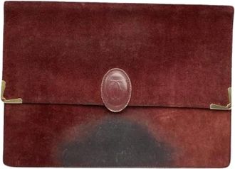 Cartier Pre-owned Vintage Suede Clutch - - Pre-owned - Donna - Rosso - ONE SIZE