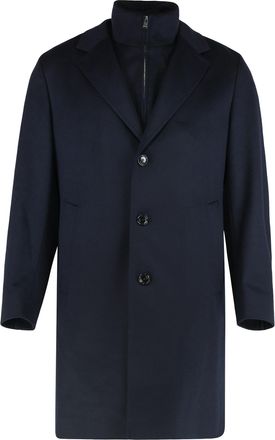 HUGO BOSS Regular Fit Coat In Wool And Cashmere