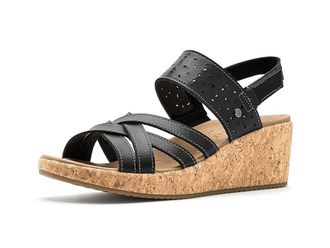 Skechers Arch Fit Beverlee 2.0 - Natural Era Womens Wedge Shoes Black : 8.5 B - Medium, Faux Leather