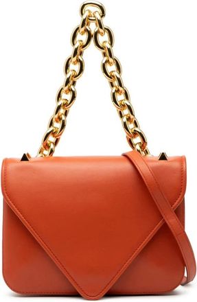 Bottega Veneta Pre-owned Shoulder Bags, female, Orange, Size: ONE SIZE Pre-owned Chain Handle Bag