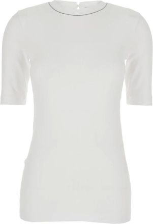 Brunello Cucinelli Dames, Truien, Wit, Maat: XL Katoen