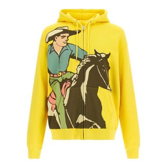 J.W.Anderson Heren, Sweatshirts & Hoodies, Geel, Maat: L Katoen