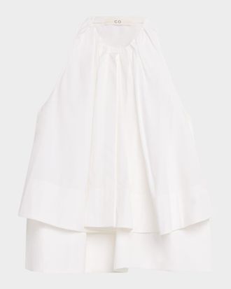 Co Sleeveless Gathered Tunic Shirt