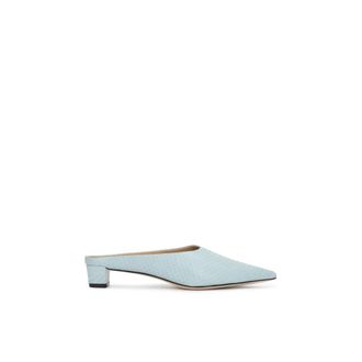 Kazar Mules van reli&euml;fleder - Dames - Muiltjes - Blauw - 38 EU - Schoenen