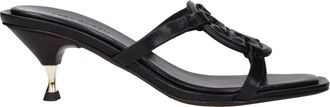 Tory Burch Tory Burch Mujers Sandalias de Cuero Negro