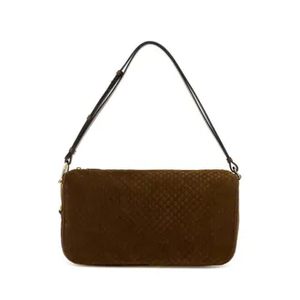 Gucci Caramel Suede Gucci Half Horsebit Shoulder Bag Pepperbrownpepbr Calf Skin Borse A Mano