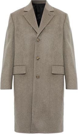 Versace Cashmere Jas - Heren - Mantel - Grijs - M - Kasjmier - Jassen