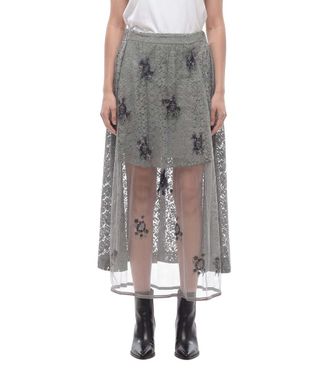 Stella McCartney Grey Embellished Midi Skirt