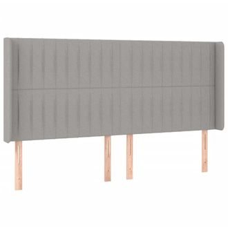 vidaXL Cabecero Con Led De Tela Gris Claro 163x16x118/128 Cm Vidaxl