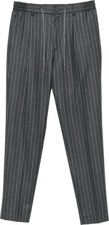 Tagliatore Pinstripe-pattern Drawstring-waist Trousers