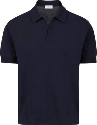 Paolo Pecora Gebreide Polo - Heren - Polos - Blauw - 2XL - Katoen - Tops