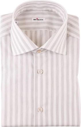 Kiton Heren, Overhemden, Wit, Maat: XL