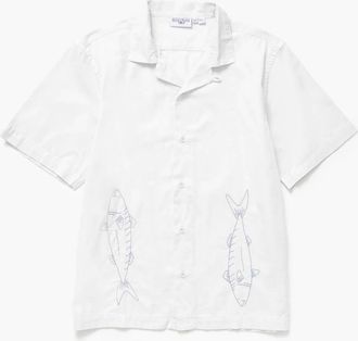 Service Works Mens Mackerel Shirt In White