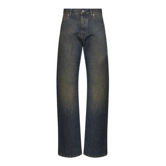 Fendi Lange Jeans - Dames - Jeans - Blauw - Maat: W27 Katoen
