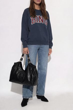 Anine Bing Trenton Sweatshirt, Womens, Navy Blue