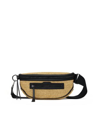 Hammitt Hammitt Charles Crossbody Noir Smooth Raffia Gunmetal Med