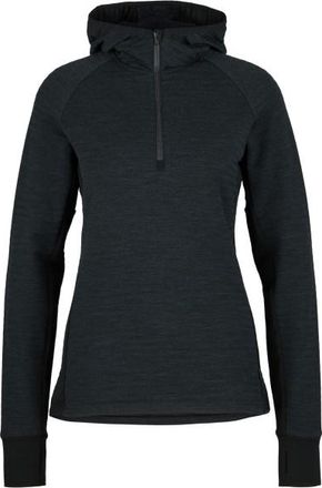 Stoic MerinoFleece260 FlenSt. Half Zip with Hood Merinohoodie f&uuml;r Damen | schwarz