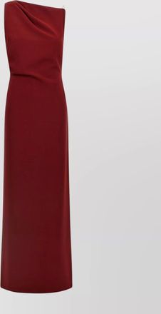 Max Mara one-shoulder draped detail floor-length dress