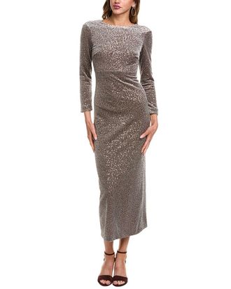 PESERICO Sequin Velvet Midi Dress