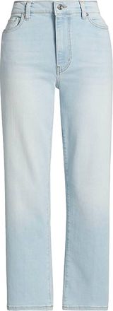 Frame Denim Womens Le Sleek Straight Jeans In Float