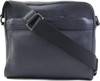 Coach Charcoal Gray Leather Shoulder Bag (Pre-Owned)