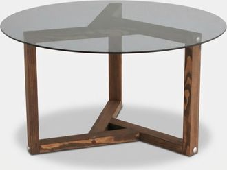 Decortie Mesa De Centro De Vidrio Templado Y Madera De Pino Miro