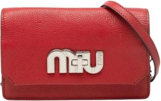 Miu Miu Pre-owned Cross Body Bags, female, Red, Size: ONE SIZE Pre-owned Crossbody Bag