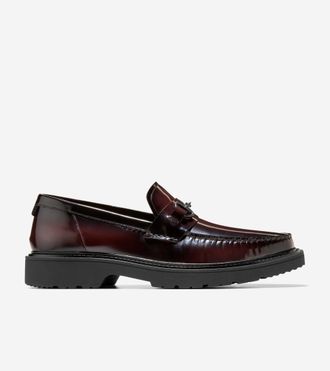 Cole Haan Mens Broome Grand Lug Sole Bit Loafers - Red Size 10.5