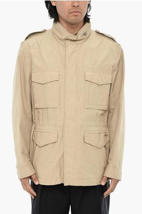 Woolrich Cotton-Blend Utility Jacket With Detachable Hood size Xxl