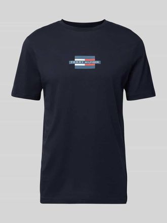 Tommy Hilfiger Regular Fit T-Shirt aus reiner Baumwolle in Marine, Größe S