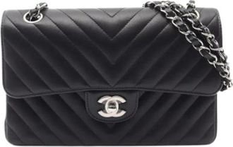 Chanel Pre-owned Vintage Shoulder Bag - Dames - Vintage Schoudertas - Zwart - ONE Size - Leer - Vintage