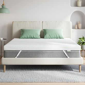 None Novilla Topper 90x190, Topper Singolo Materasso Memory Foam 5cm,Topper Tessuti Ottima Traspirabilit&agrave; con 4 Angoli Elastici Rivestimento, Rigidit&agrave;