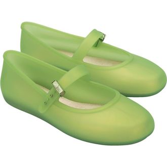 Melissa Soft Ballerina Flat in Green/Green at Nordstrom Rack, Size 5