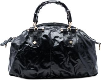 Gucci Pre-owned Gucci Coated Canvas Bamboo Dialux Pop Satchel Ladies 189867 502752