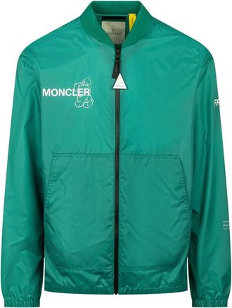 Moncler Ostria Bomber Jacket - Heren - Zomerjassen - Groen - M - Katoen - Jassen