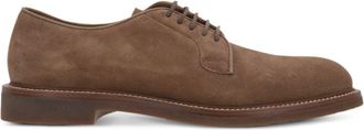 Brunello Cucinelli suede Derby shoes - men - Calf Suede/Rubber/Calf Leather - 43.5 - Brown