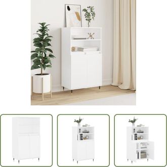 vidaXL Credenza in legno - Credenza Alta Bianca 60x36x110 cm in Legno Multistrato